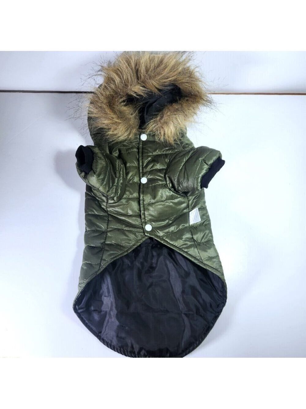 Dog Jacket Size XL Lined Winter Pet Coat Soft Fur Hooded Small Dog Puppy Jacket